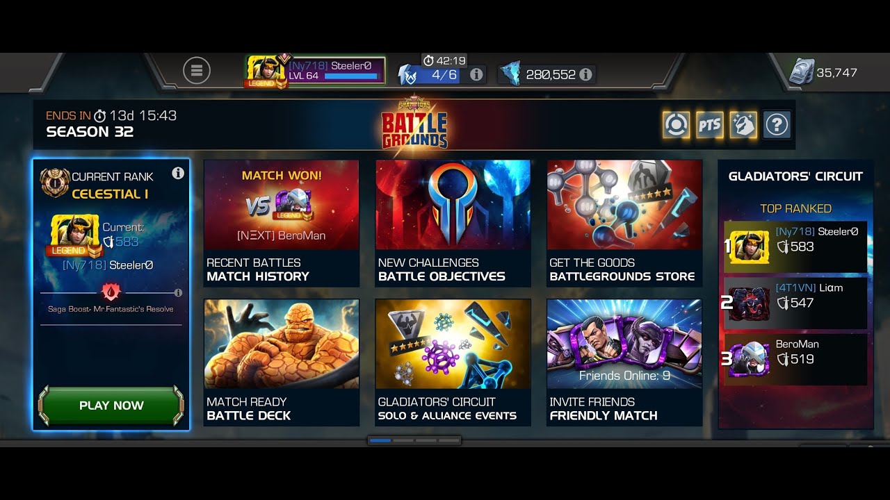 MCOC Battlegrounds Season 32 - Safeguard Meta 600 Point Push