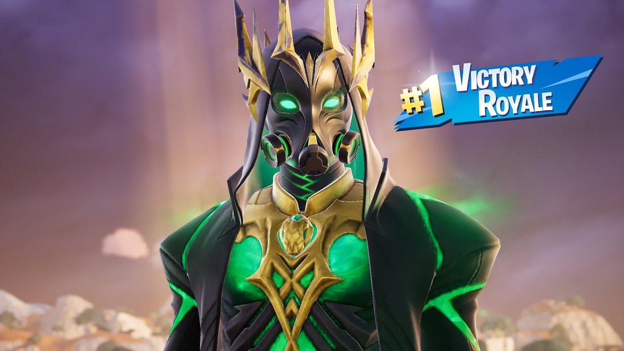 Victoria con la skin HADES INMORTAL Fortnite