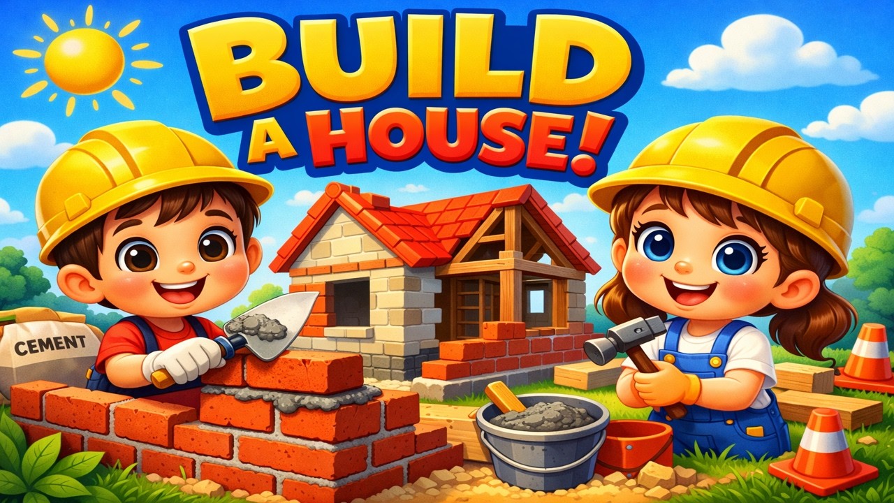 Kids Building a House 🏠 | Fun Learning Construction for Children | WonderKids