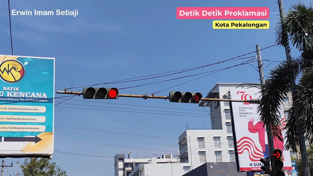 Peringatan Detik-Detik Proklamasi Kemerdekaan HUT Ke-79 RI - Di Jalan Raya Kota Pekalongan