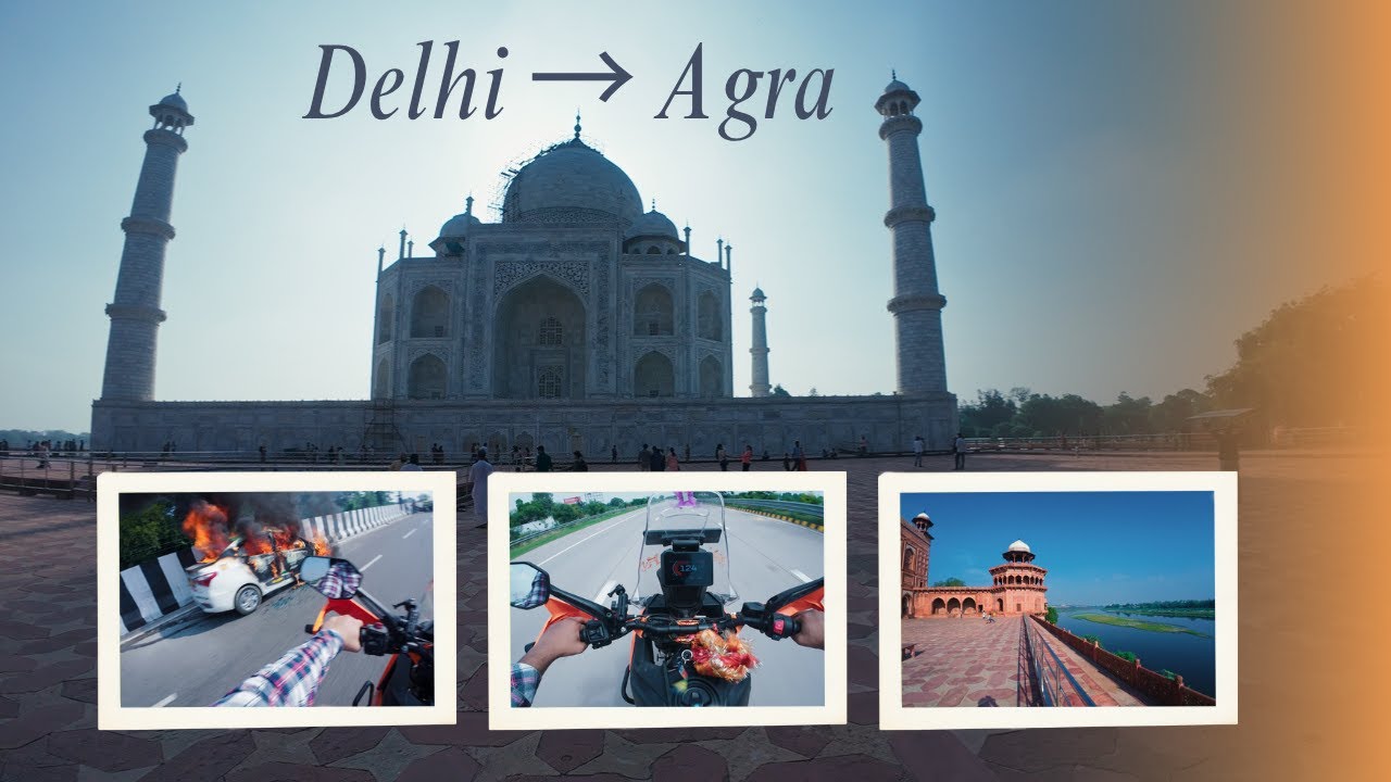 Silent Bike Ride: 5‑Min Motorcycle Journey Delhi → Agra | MotoVlog - 01