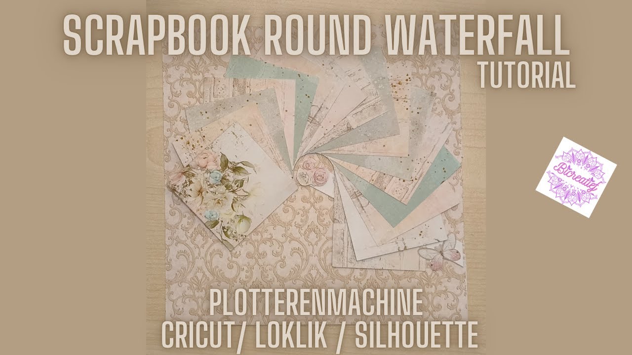 Plotteren (Circut Maker 3) | Scrapbook | round waterfall card tutorial