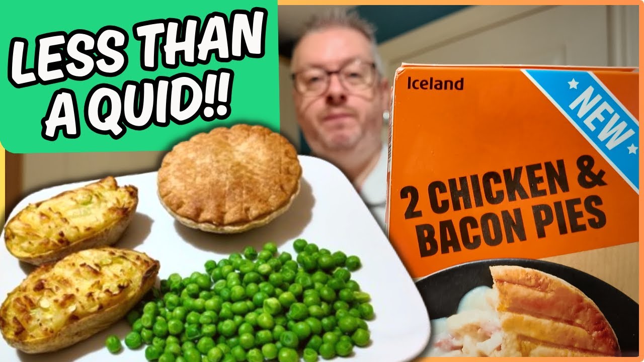 PIE, POTATO AND PEAS for under a POUND! Reviewing ICELAND Chicken and Bacon Pie