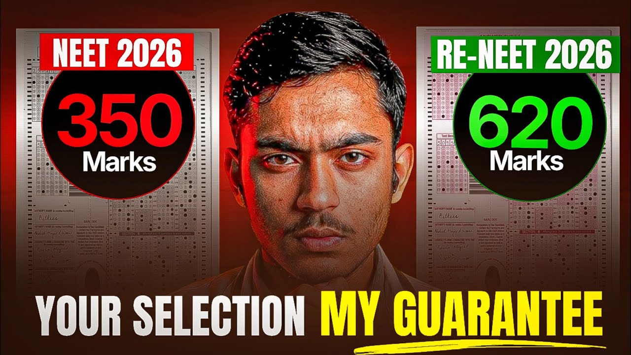 Re-NEET 2026 🚨 350 to 600+ Score Strategy | Selection Roadmap