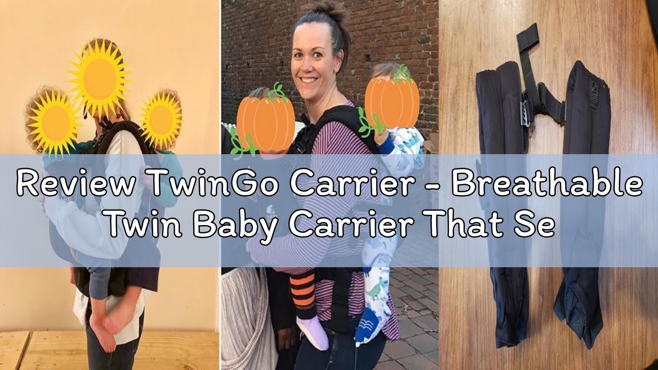 Review TwinGo Carrier - Breathable Twin Baby Carrier That Separates into 2 Baby Carriers, Adjustable