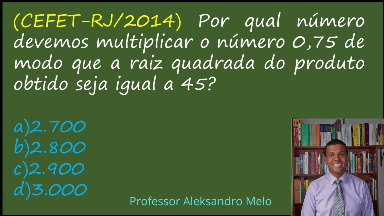 CEFET-RJ - Exerc&iacute;cio de Matem&aacute;tica