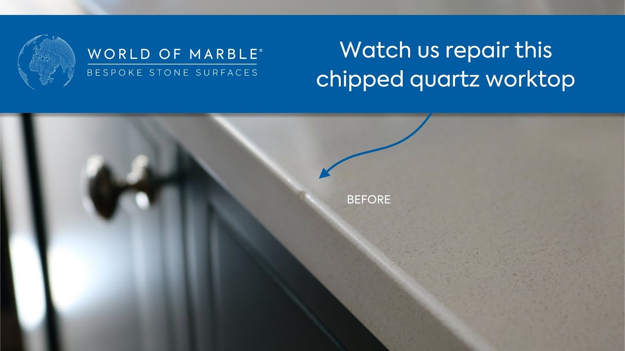 Quartz Worktop Chip Repair (almost a tutorial!) by World of Marble