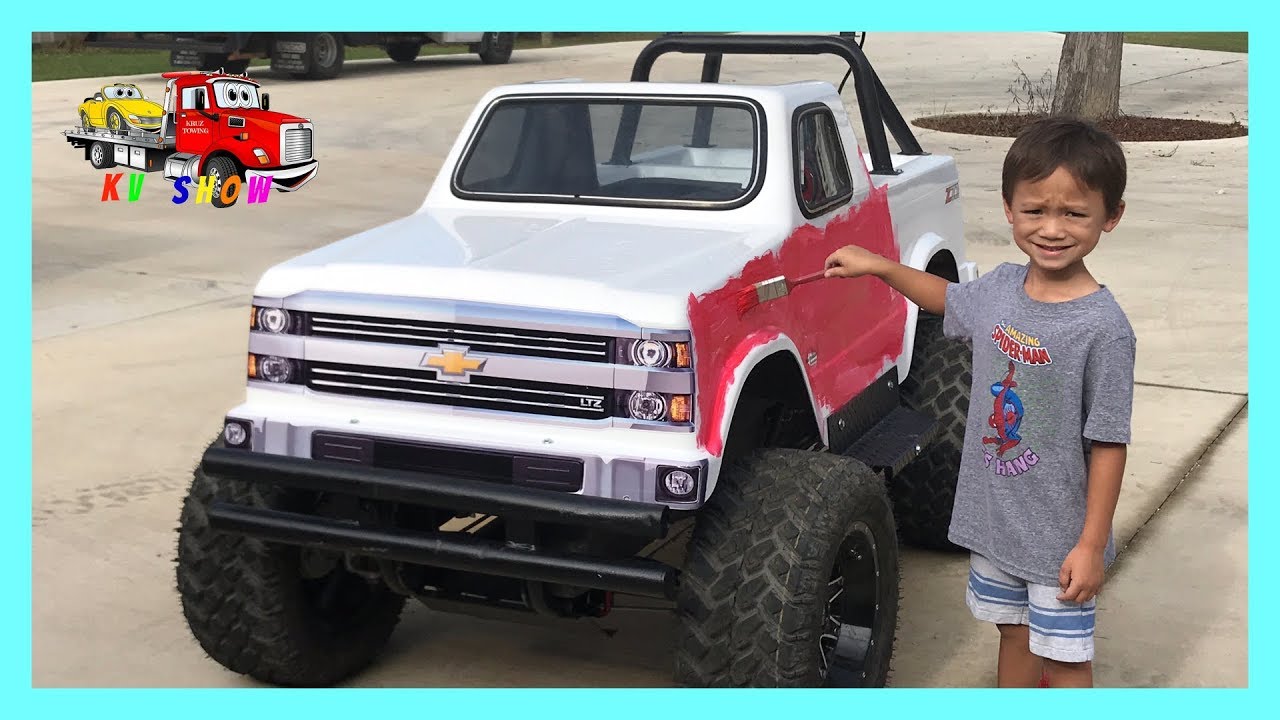 Kid Pranks on Dad Painting The Mini Monster Truck!