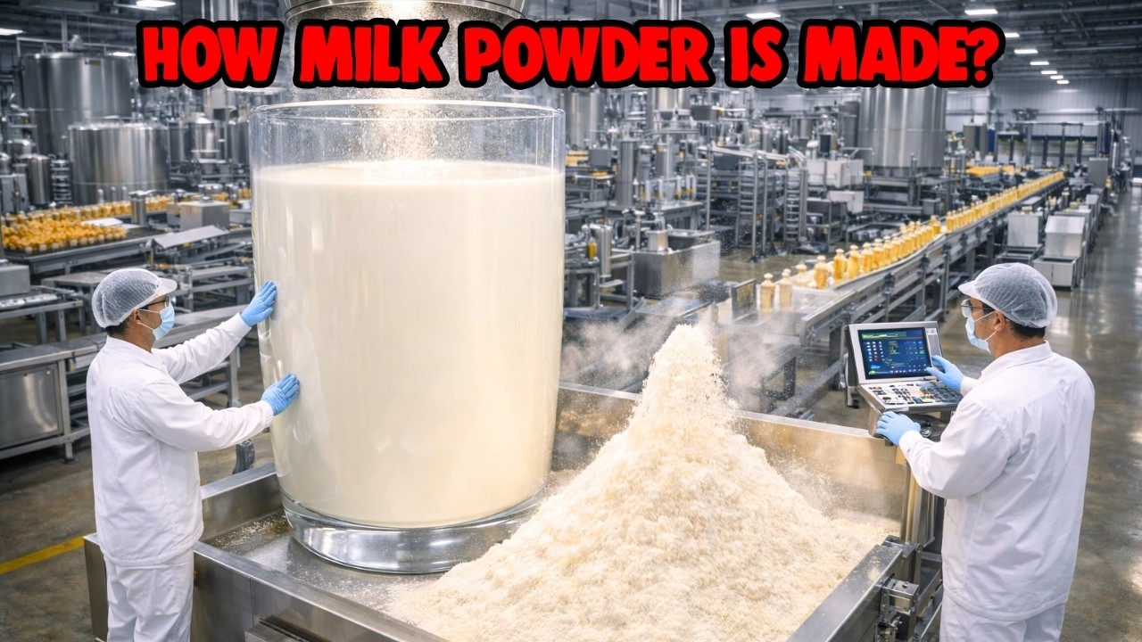 How Milk Powder Is Made 🥛 | From Fresh Milk to Shelf-Stable Powder (Full Factory Process)