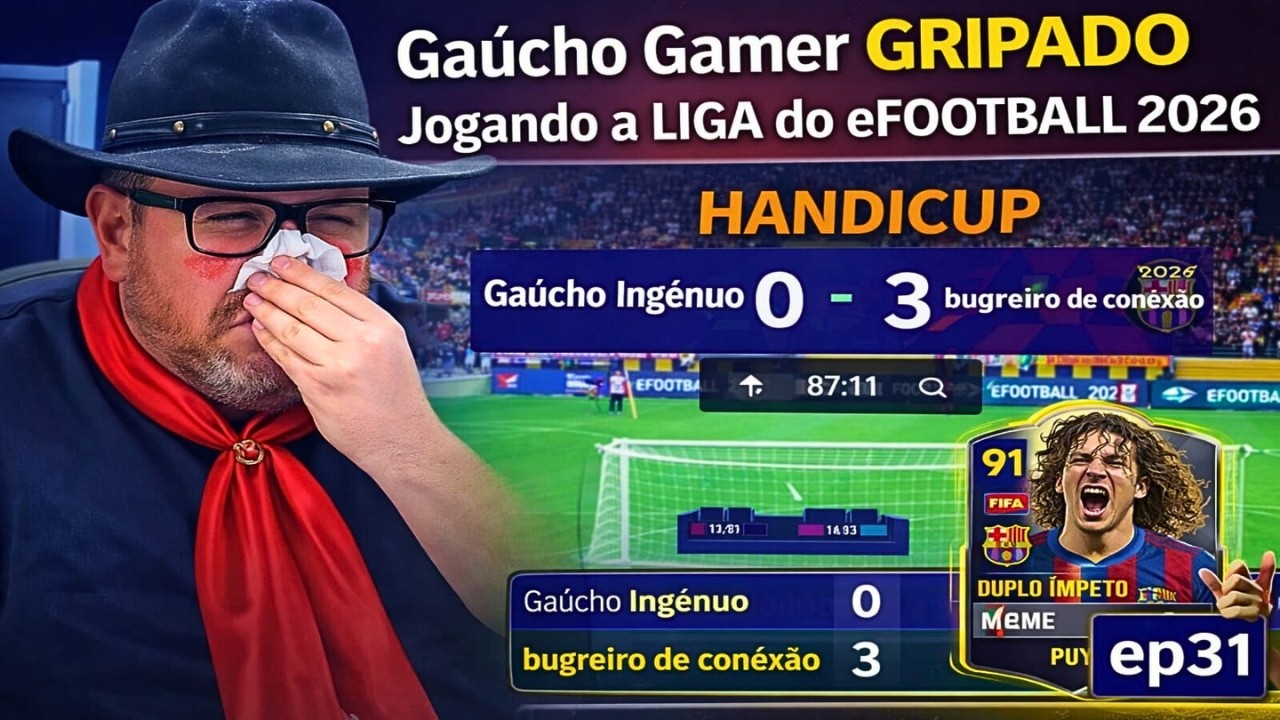 Gaúcho Gamer GRIPADO Jogando a LIGA do eFOOTBALL 2026 com Muito HANDICUP em 2K 60 FPS no PS5 ep31
