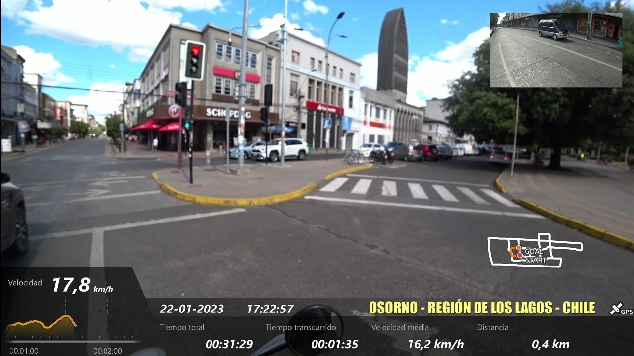 Calles céntricas de Osorno, Región de los Lagos, Chile