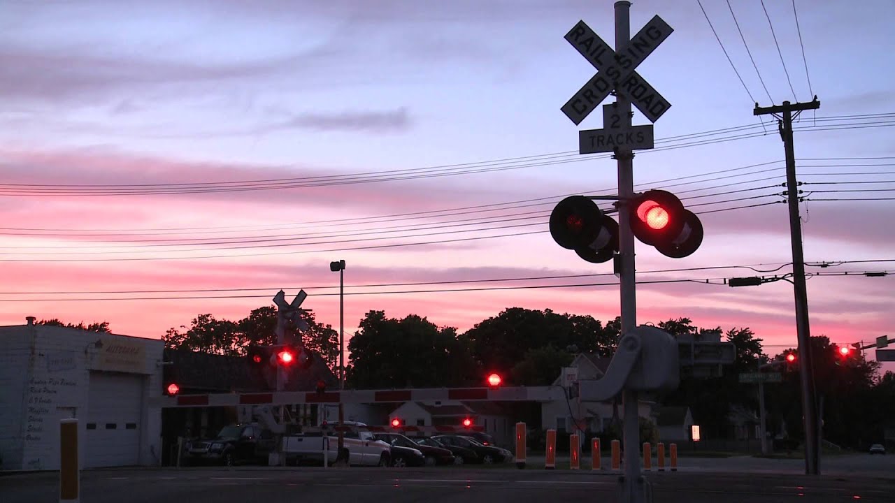 Railroad Crossing at Russell Ave in Mishawaka, Indiana