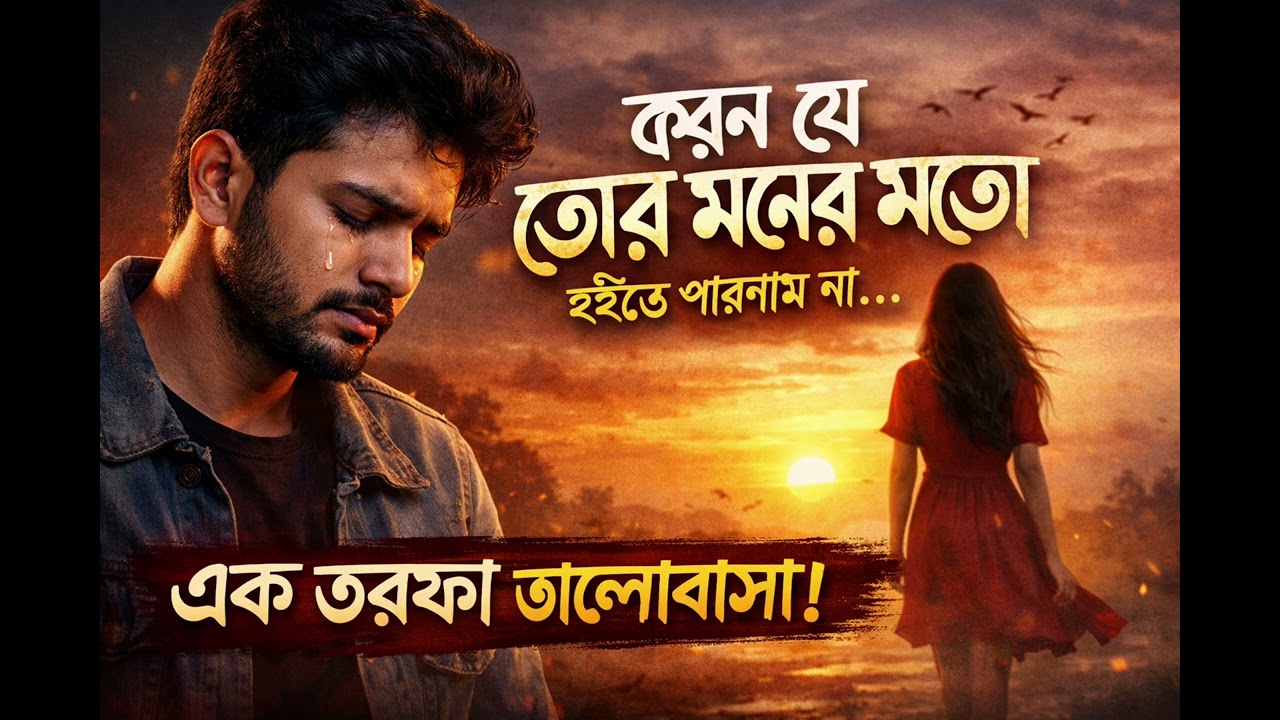 কেন যে তোর মনের মতো হতে পারলাম না… 💔ভালোবাসা ছিল সত্যি, তবুও রয়ে গেলাম একা… 😔