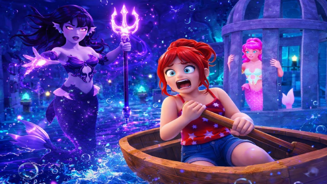 Jaylia SAVES the Little Mermaid from the Evil Mermaid! | Roblox story obby | Roblox Mermaid Story