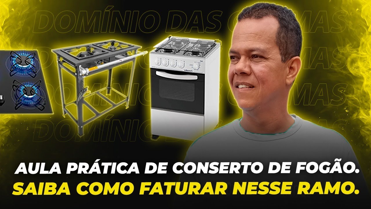 Aula prática de conserto de fogão. Saiba como faturar nesse ramo.