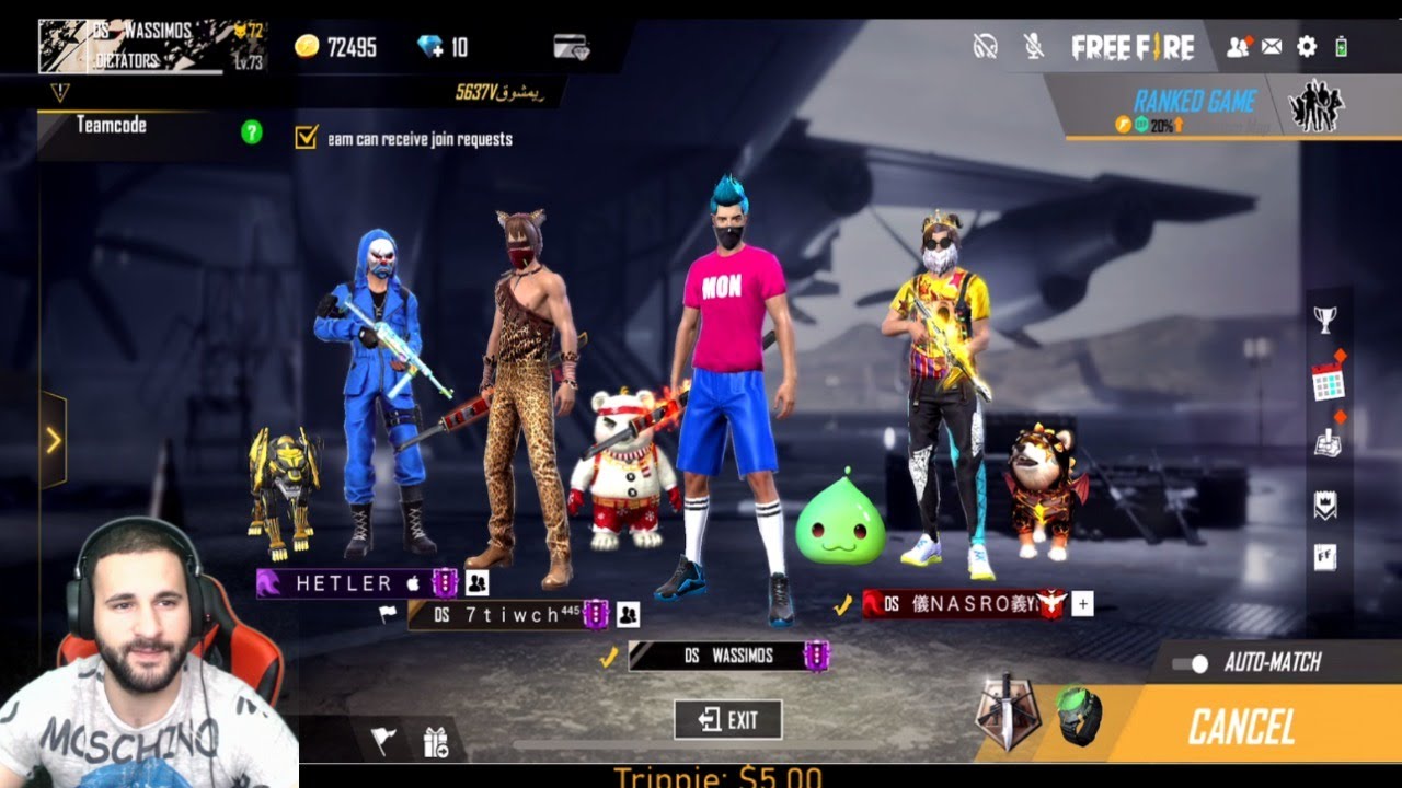 free fire live with NASRO hetler htiwech سهرية فري فاير