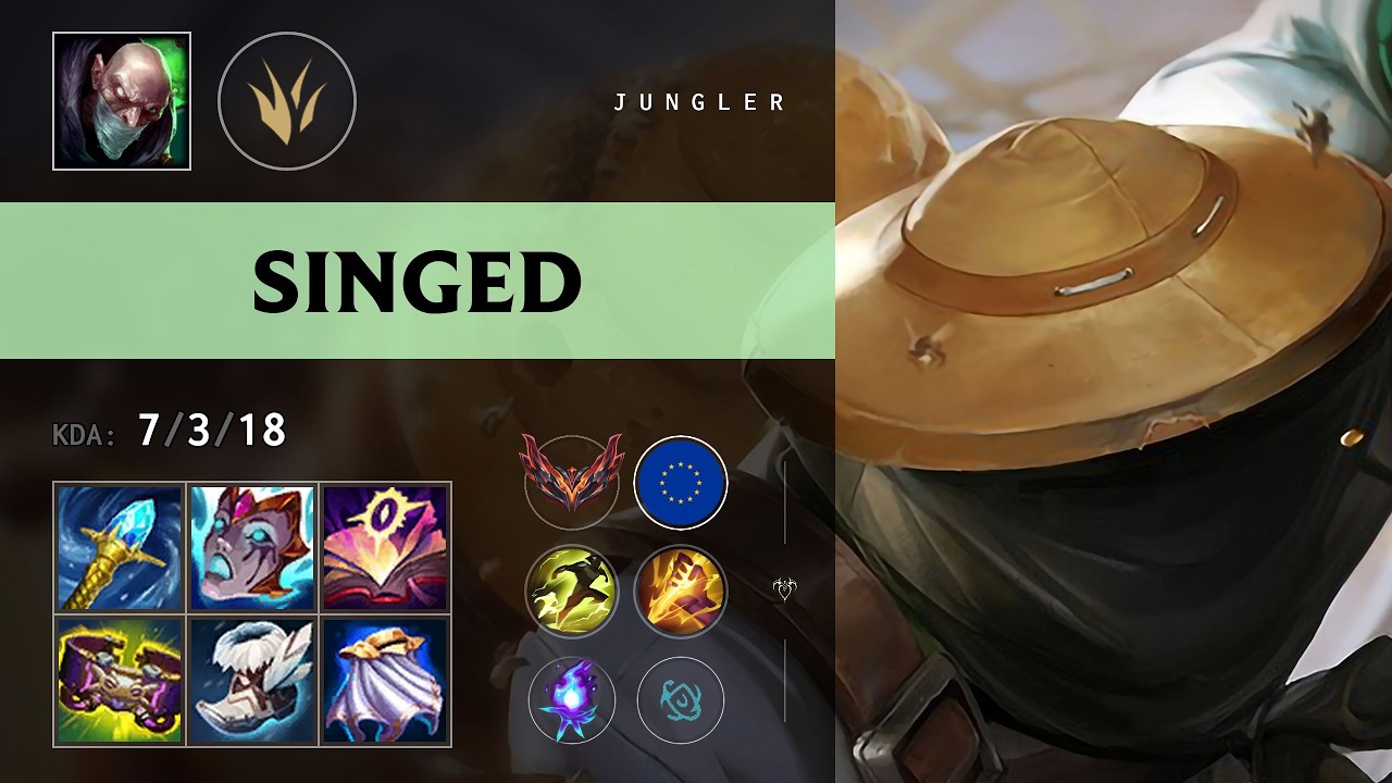 Singed Jungle vs Udyr (Hummelu) - EUW Grandmaster Patch 26.15