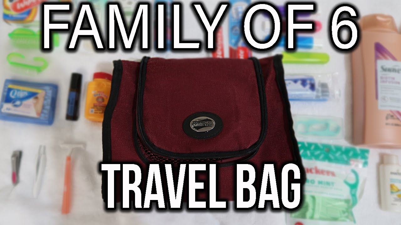 HOW TO PACK TOILETRIES BAG l FAMILY OF 6 l TRAVEL FAMILY