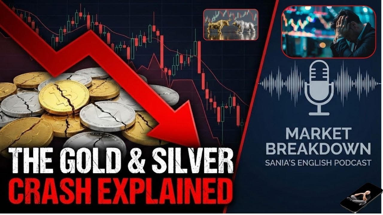The Gold & Silver Crash Explained | Market Breakdown || Sania's English Podcast