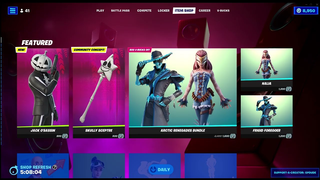 How to get Jack O'Sassin and Skully Sceptre for Free in Fortnite