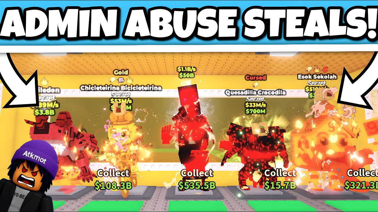 I STOLE MY FIRST 1B/S DURING ADMIN ABUSE WITH “BEANIE METHOD” | STEAL A BRAINROT