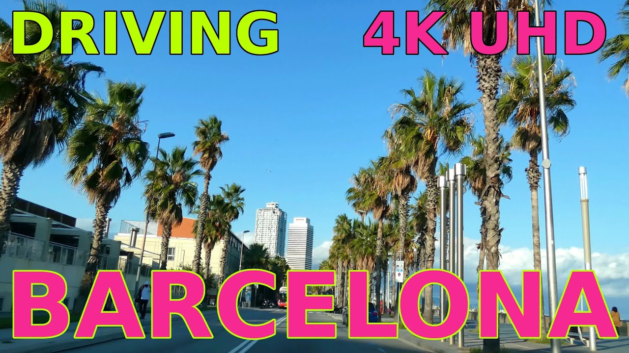 DRIVE in BARCELONA 2020 @ 4K UltraHD: Paseo Maritim, Rambla, Barcelonetta, Villa Olimpica