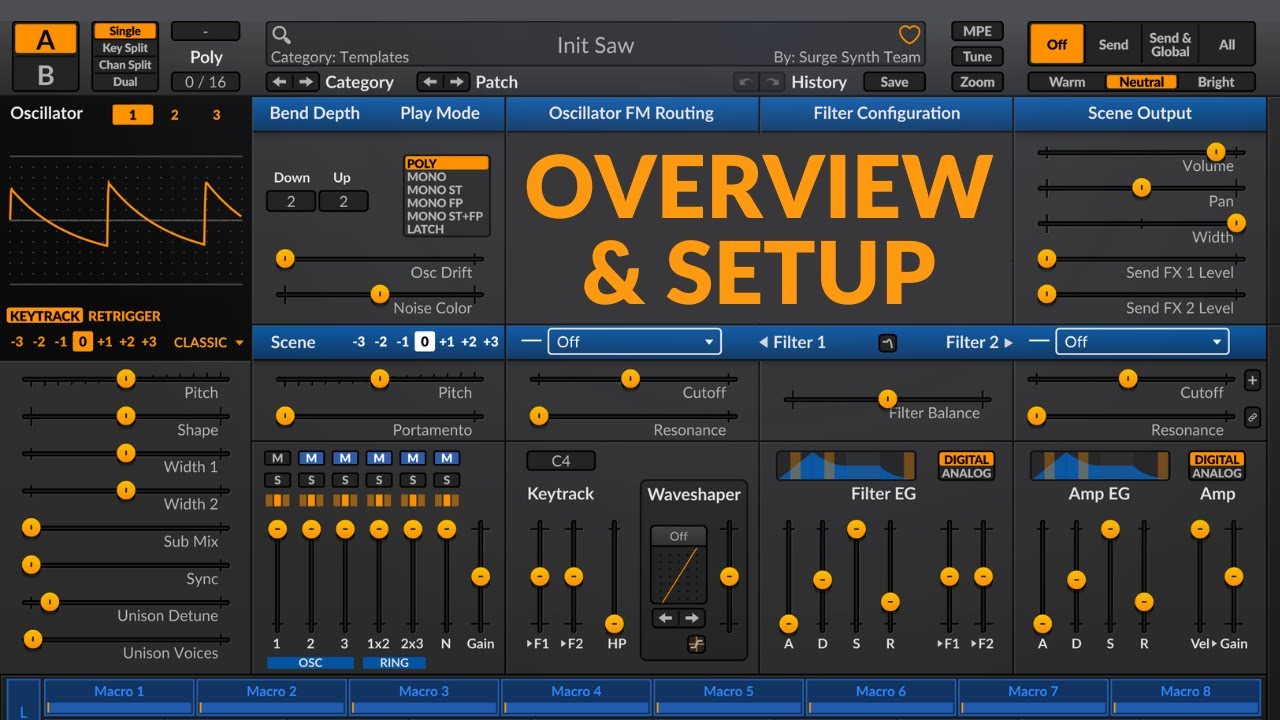 Interface Overview and Main Features | Surge XT Tutorial