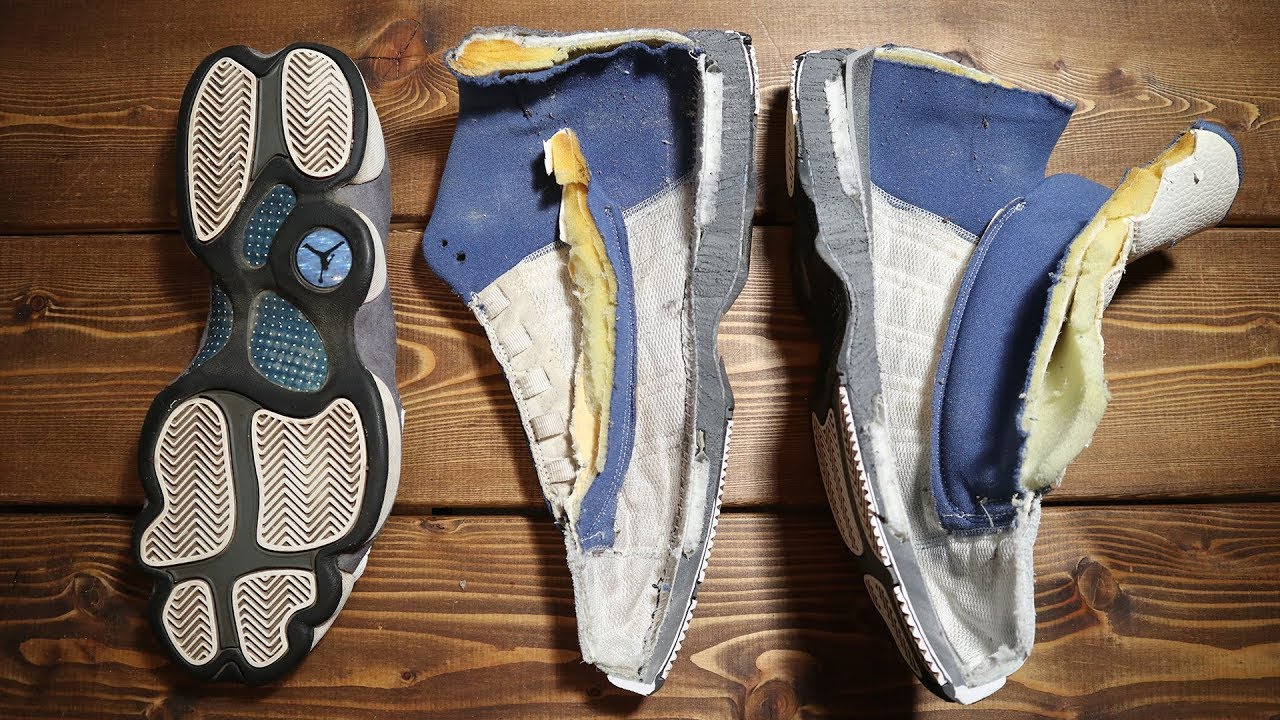 Что внутри кроссовок / Разделываем Nike Jordan 13 Flint