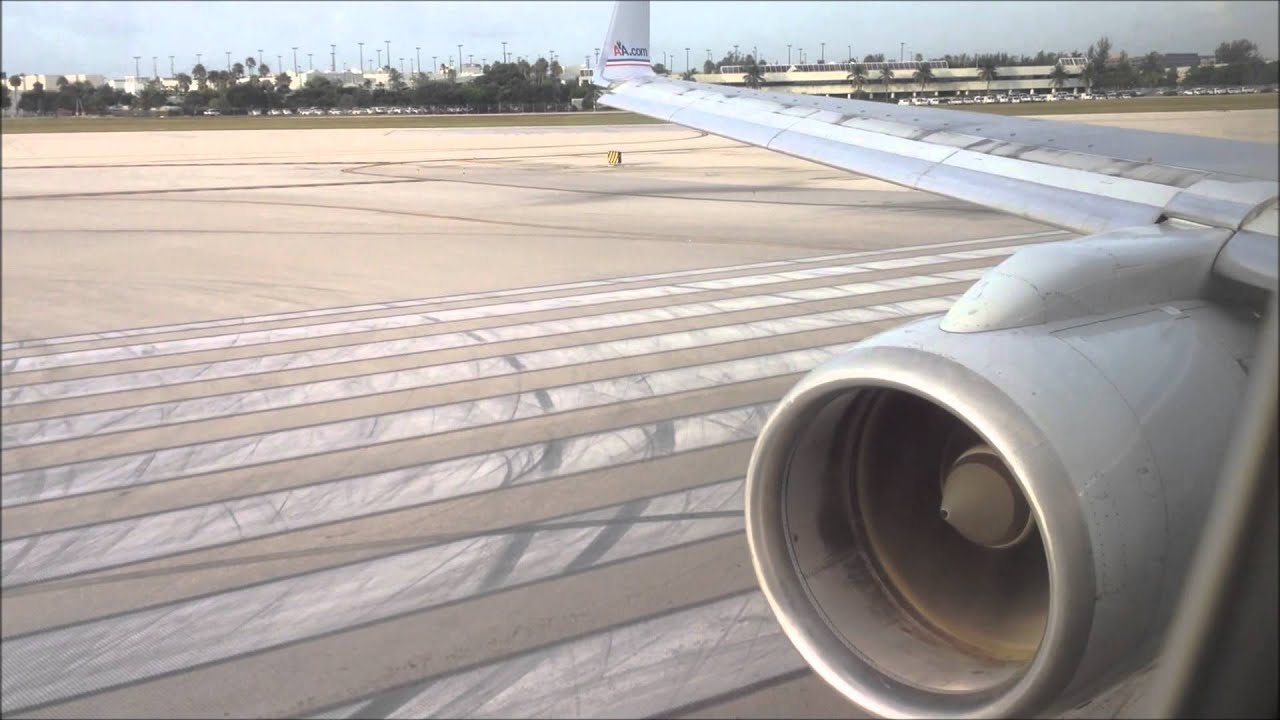 American Airlines 757 Takeoff from Miami HD
