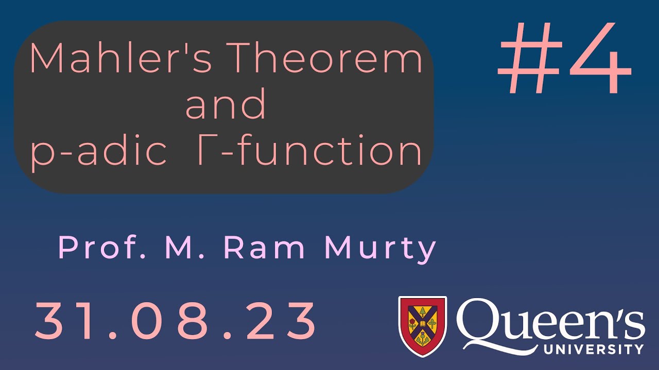 Lecture 4: Mahler's Theorem and p-adic Γ-function