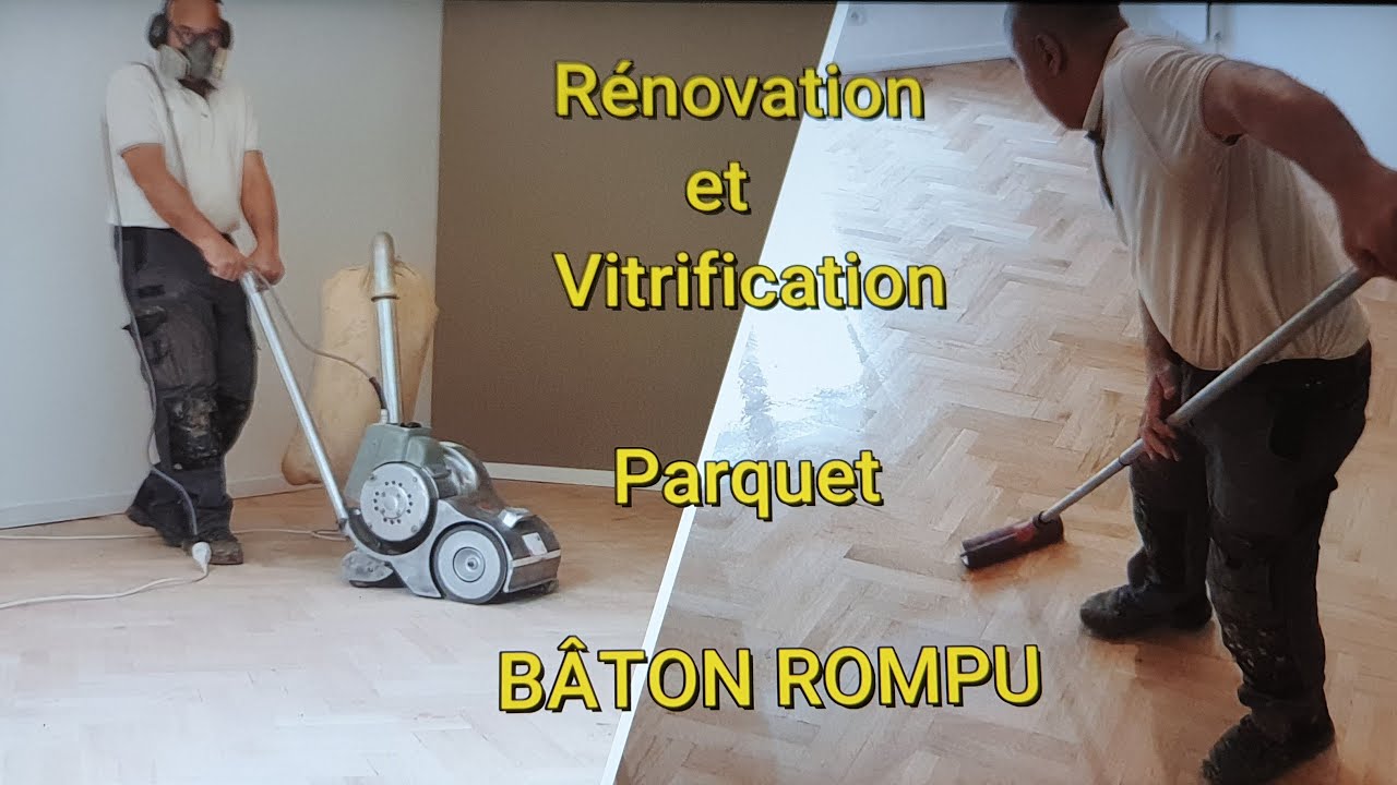 Rénovation et vitrification parquet bâton rompu