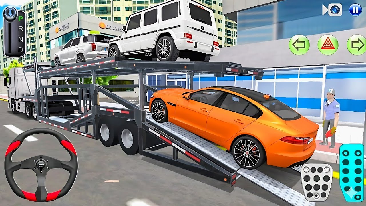 Car Transport Truck Loading Gameplay | 3D Driving Class | Android Gameplay 