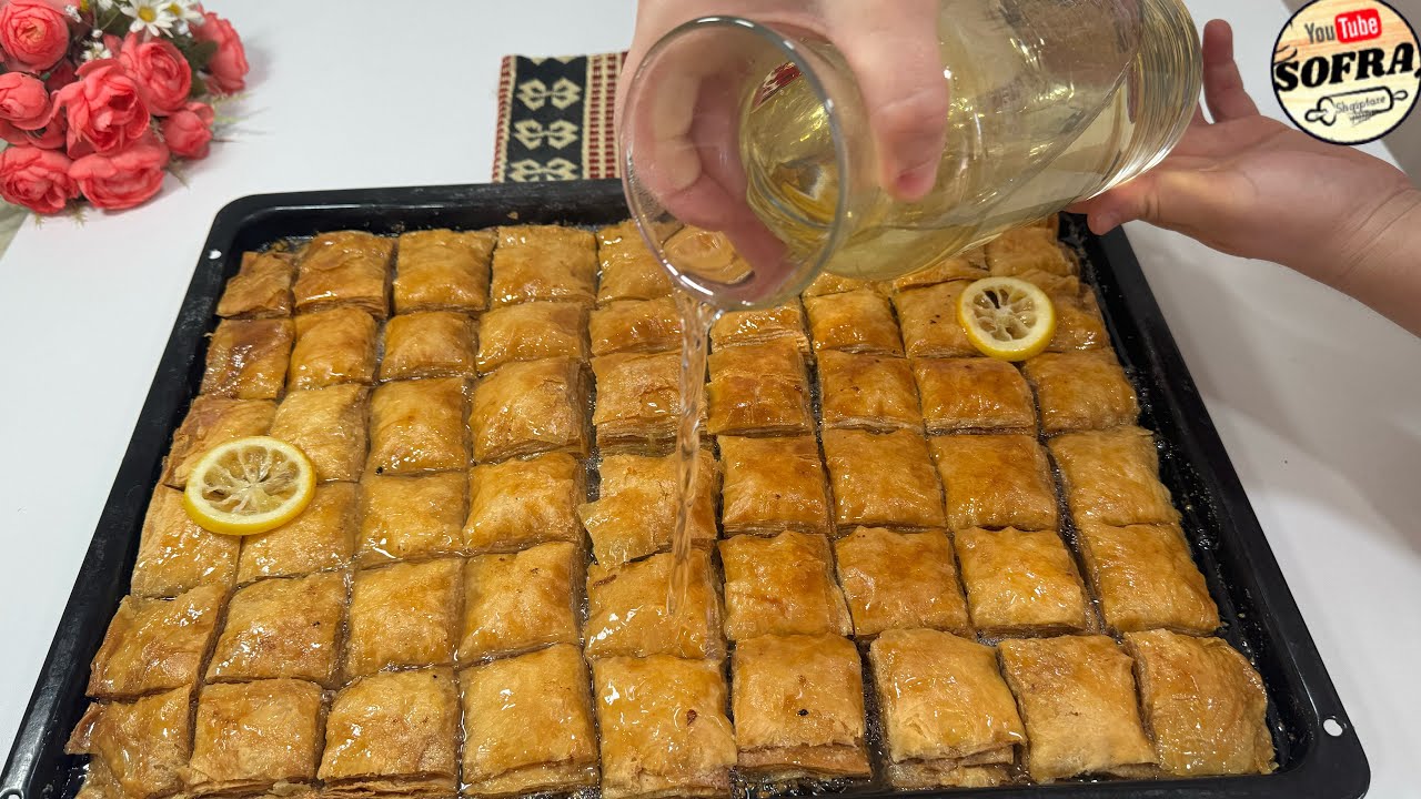Sherbeti Per Bakllav te Forte te Shkrift  Per Tepsi me Nr 40cm @sofrashqiptare