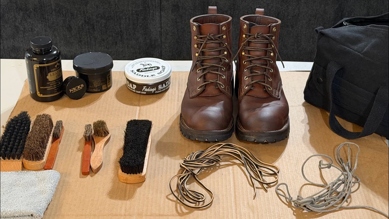 ( NICKS BOOTS ) First proper clean and oil! “6 inch, 1964 brown, HNW last” 💪🏻🇺🇸🥾