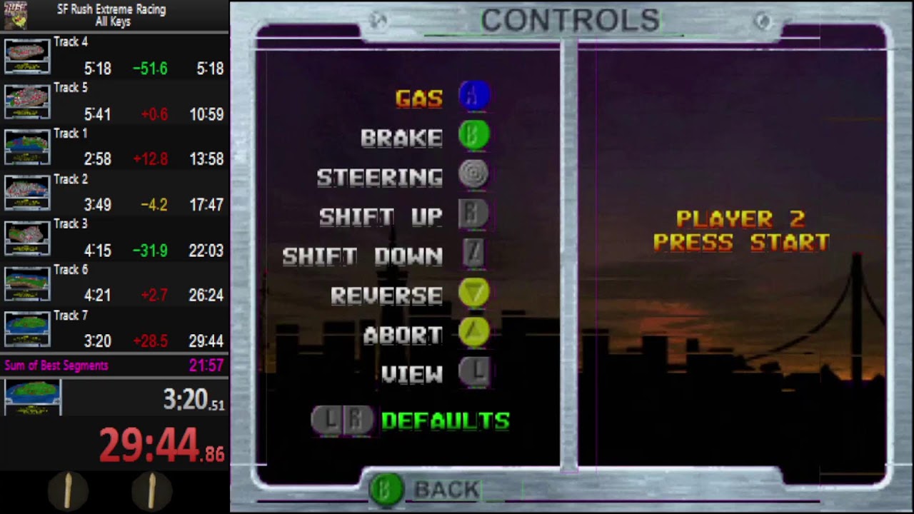 SF Rush - All Keys Attempts