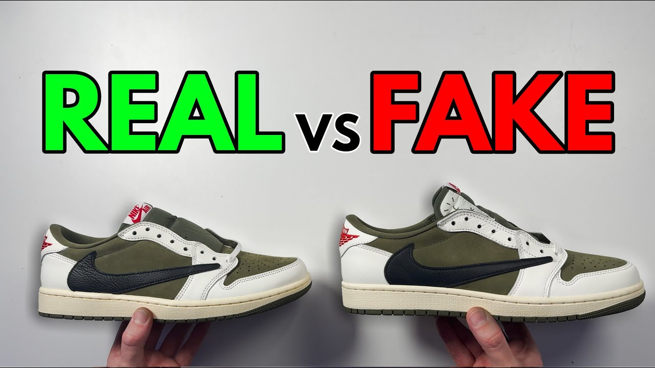 НАСТОЯЩЕЕ ИЛИ ПОДДЕЛЬНОЕ! СРАВНЕНИЕ КРОССОВОК NIKE X TRAVIS SCOTT AIR JORDAN 1 LOW MEDIUM OLIVE!