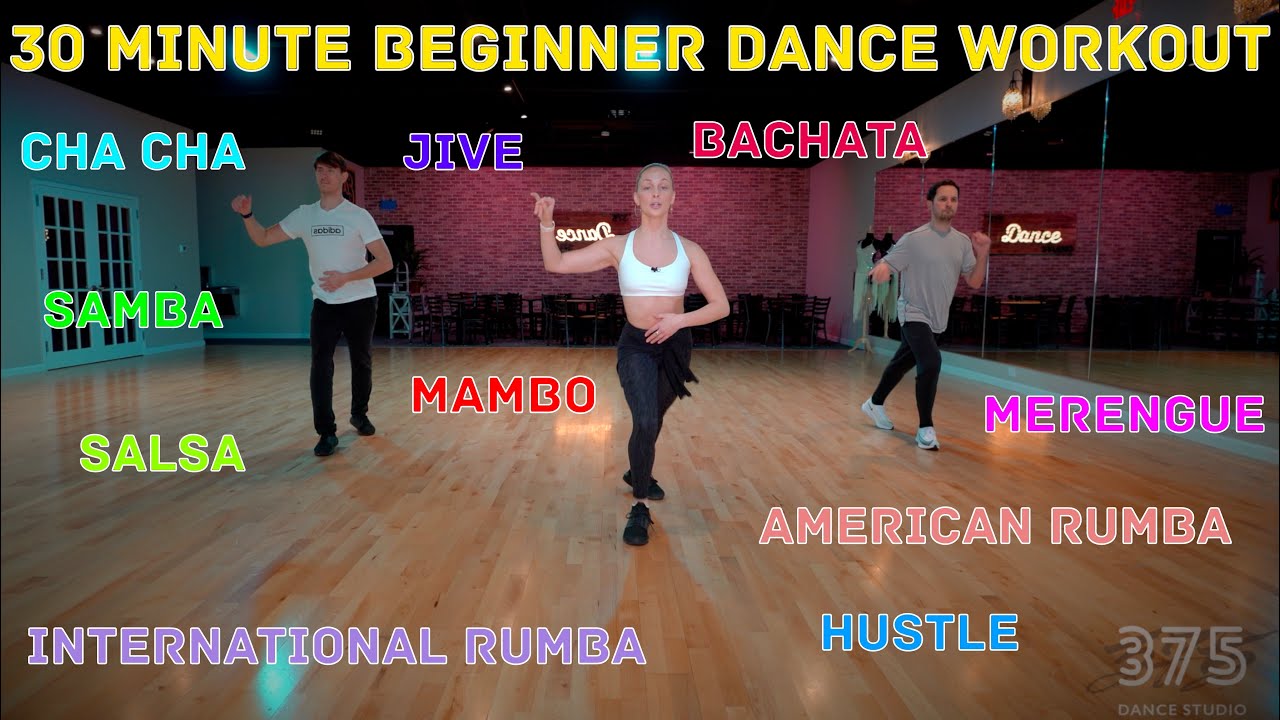30 Minute Beginner Dance Workout - Hustle, Salsa, Merengue, Cha Cha, Rumba, Mambo, Jive, Bachata