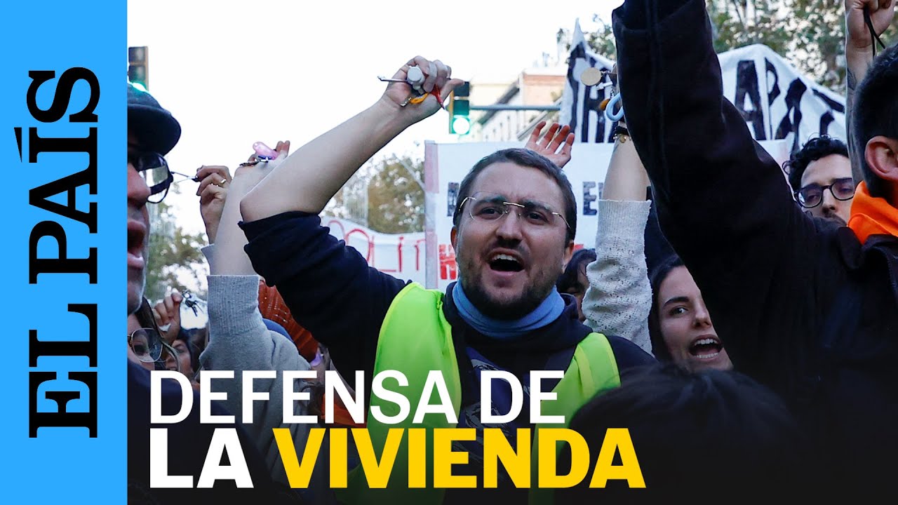 MANIFESTACIÓN VIVIENDA | Multitudinaria marcha en Barcelona liderada por sindicatos de inquilinos