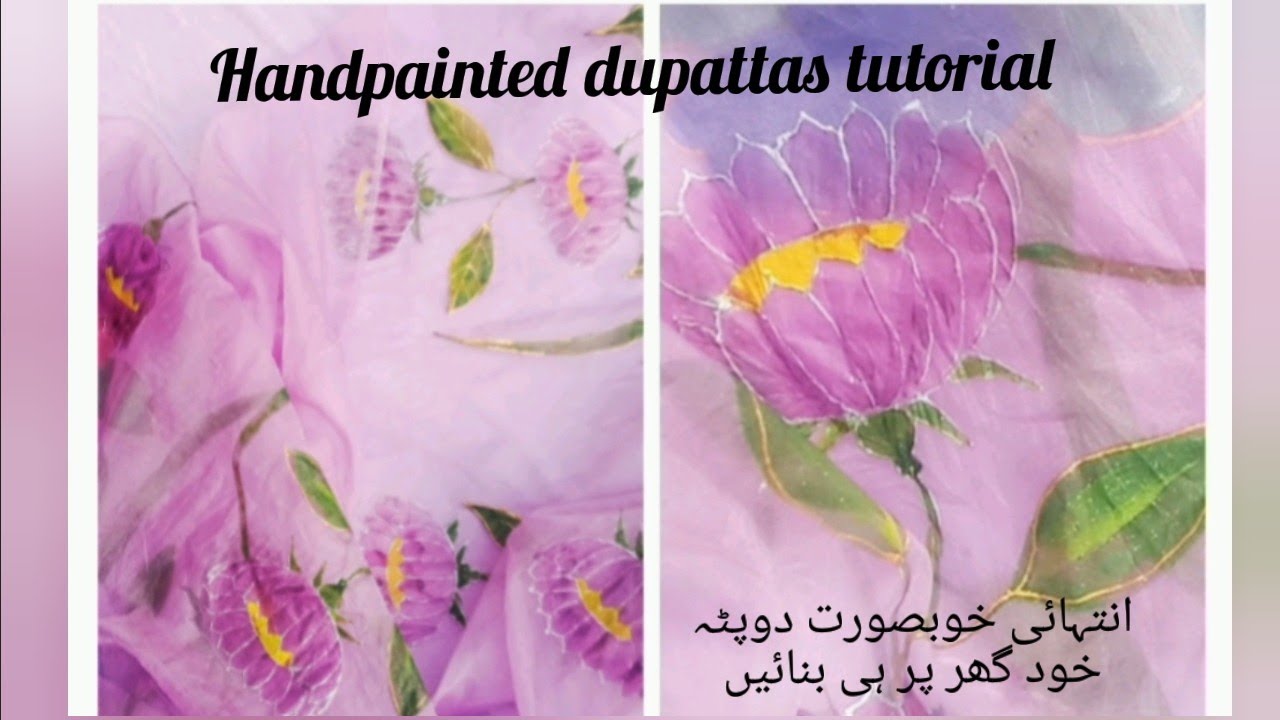 How to paint a dupatta at home