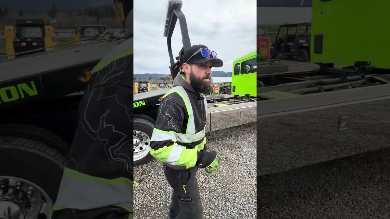 AE Towing, tutorial video on how to load a Connex container on to a flat bed. 