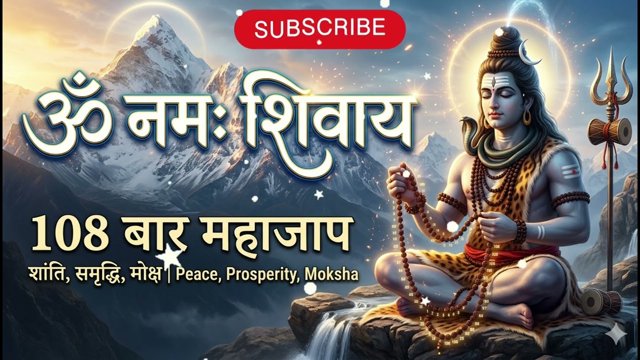 “ॐ नमः शिवाय 108 बार | शक्तिशाली शिव मंत्र जप | शांति और सकारात्मक ऊर्जा के लिए”। @skmultyvideo 