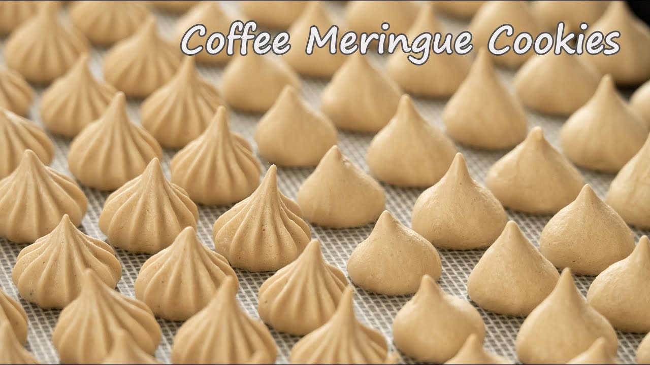 【サクしゅわ！卵白消費に！】コーヒーメレンゲクッキーのレシピ｜How to make coffee meringue cookies