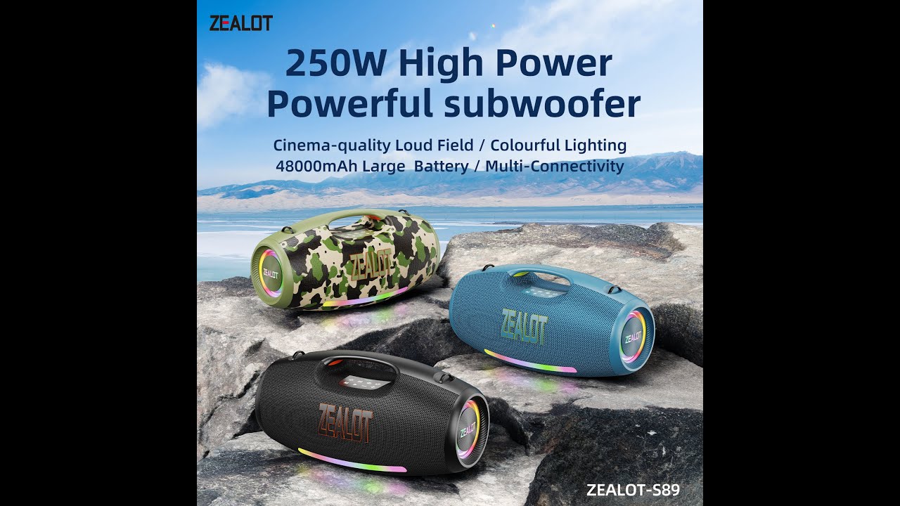 ZEALOT S89 250W Portable Bluetooth Speaker | Extreme Bass Party Sound 🔊