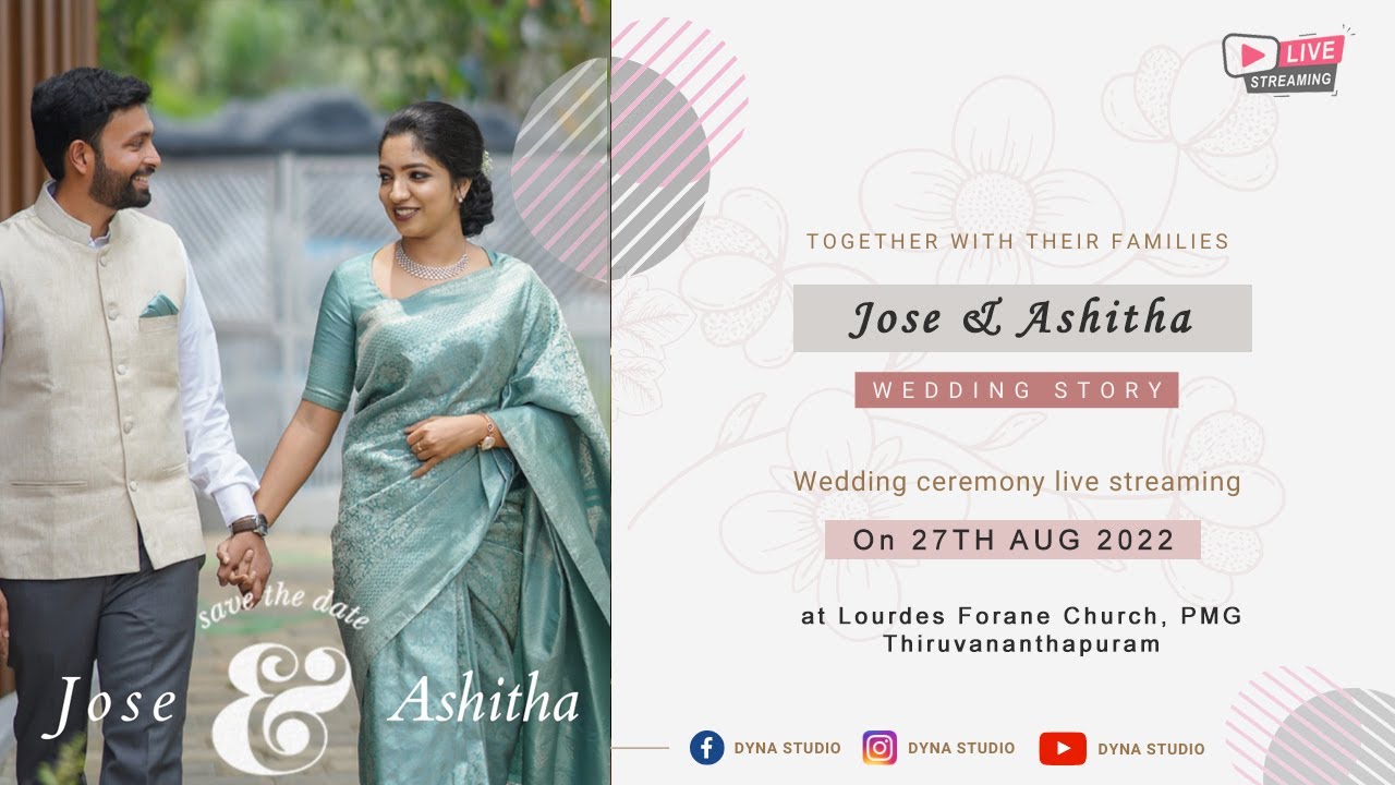 Jose & Ashitha Wedding Live | 27-08-2022