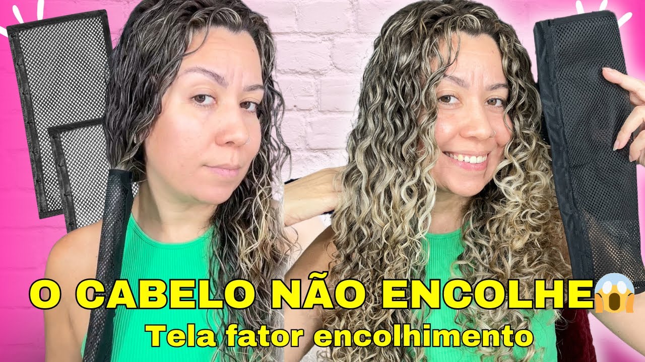 TESTEI A TELA QUE TIRA O FATOR ENCOLHIMENTO DO CABELO CACHEADO- Como acabar com o fator encolhimento