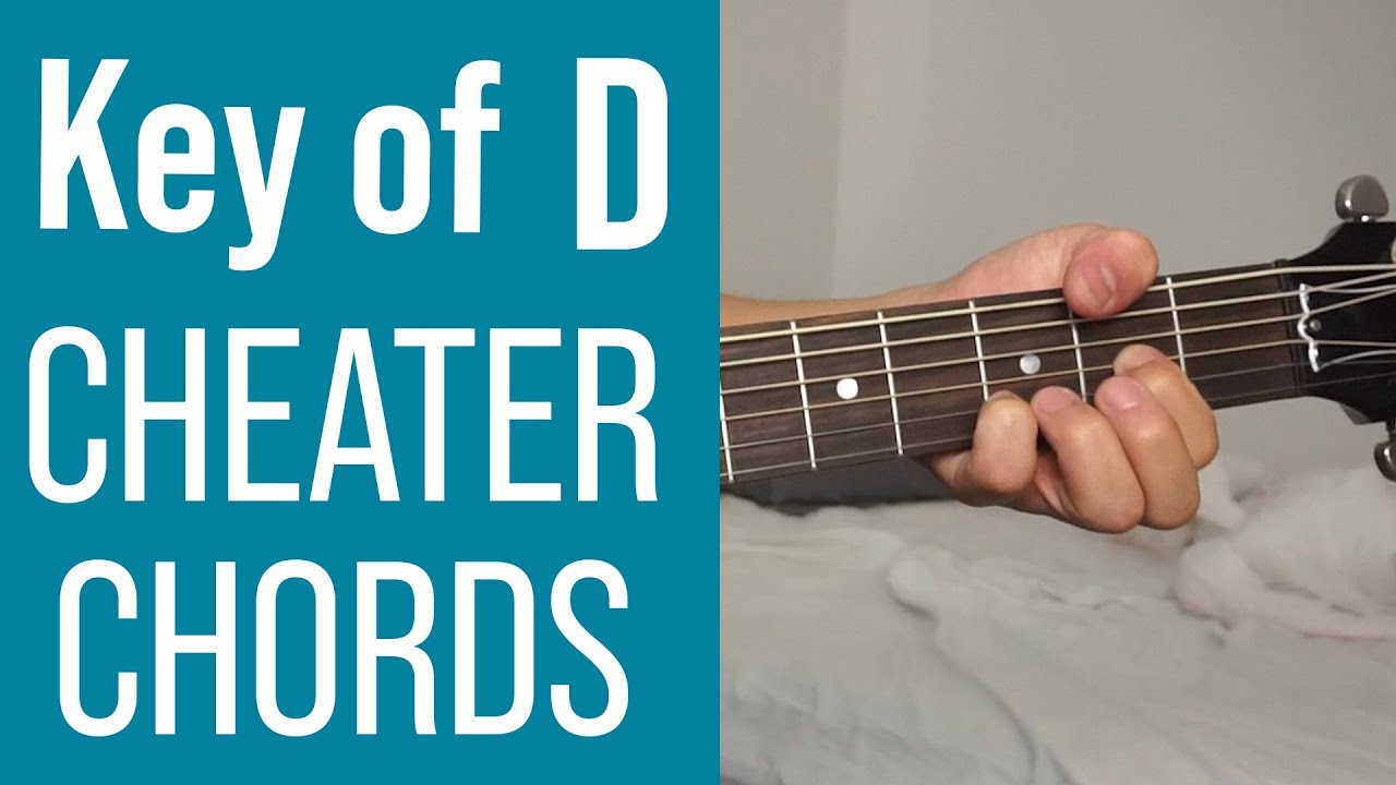Playing chords in the key of D the easier way || Cheater Chords in the key of D