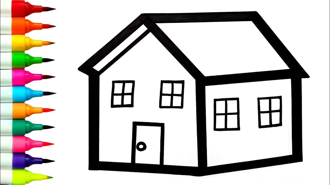 Simple 3D HOUSE & MORDEN HOUSE Drawing | How To Draw A 3D House Easy | Draw Beautiful 3d House 🏠