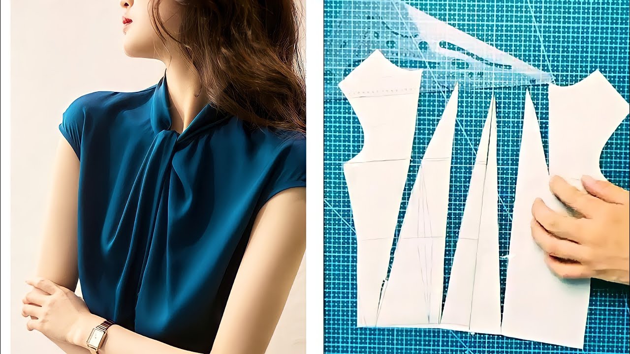 Thiết Kế Cổ Áo Xếp Ly| How To Cut Pleated Collar
