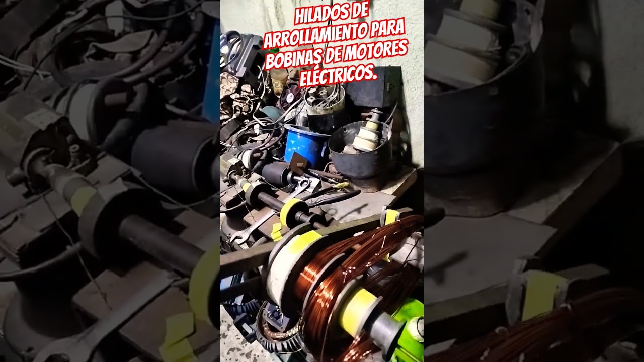 Maquina hechiza de enrrollado de alambre para embobinado. #motoresel&eacute;ctricos #embobinado #taller