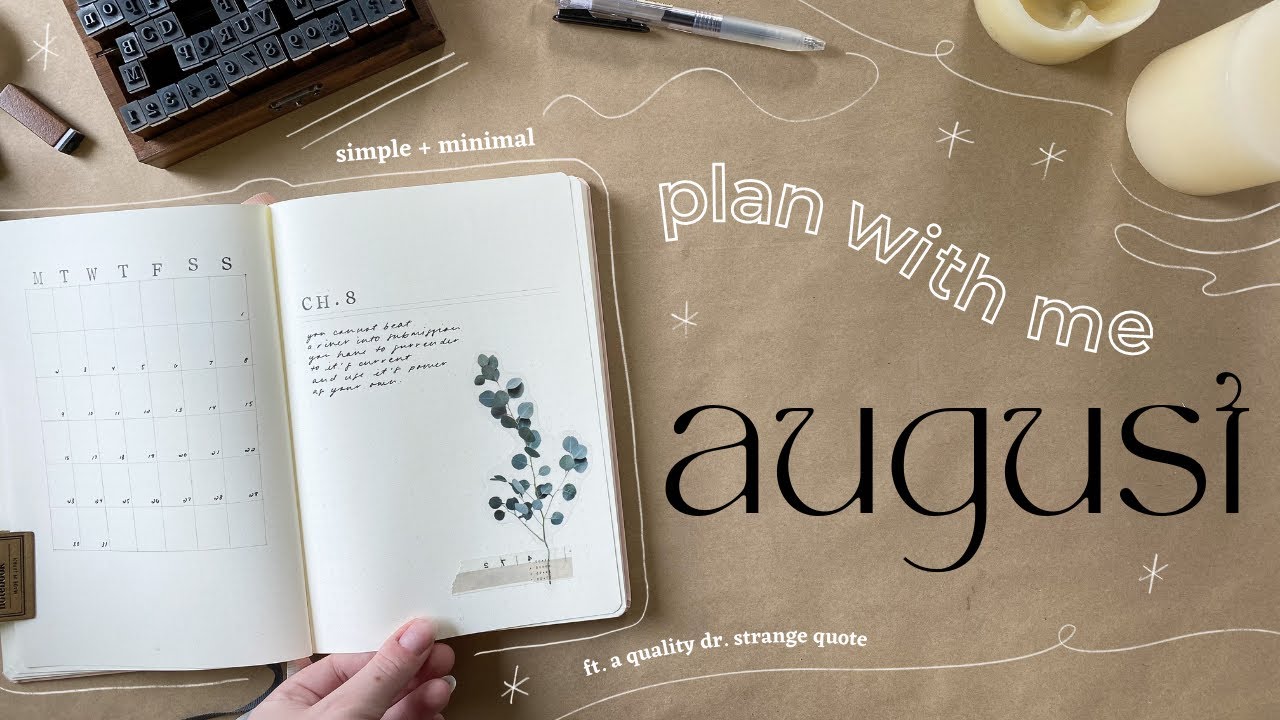 a minimal and mindful plan with me // my august 2021 bullet journal setup